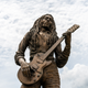 A statue of reggae artist Bob Marley in Kingston, Jamaica.
